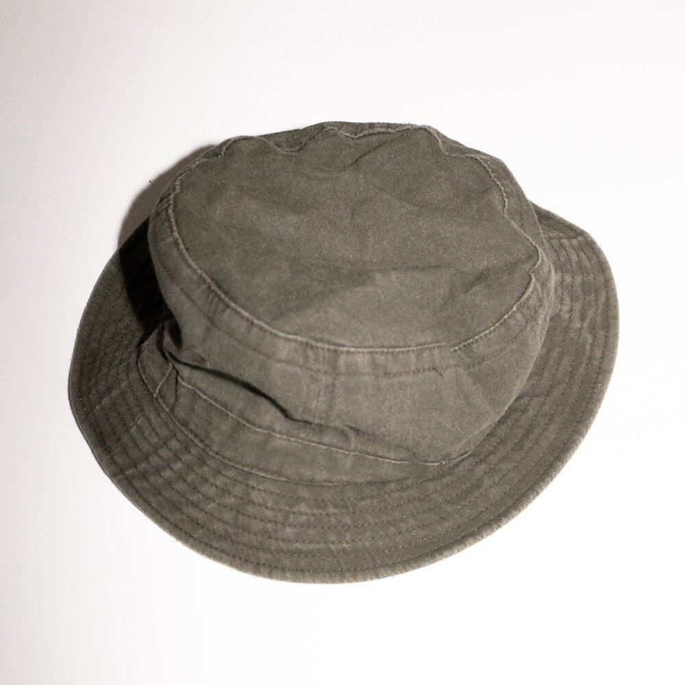 Cobra Stone Washed Cotton Twill Bucket Hat - Army Green